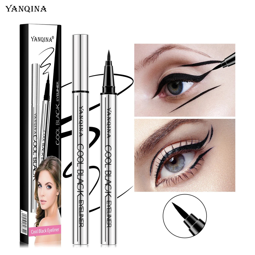 YANQINA Waterproof Liquid Eyeliner – Quick-Dry Long-Lasting Black