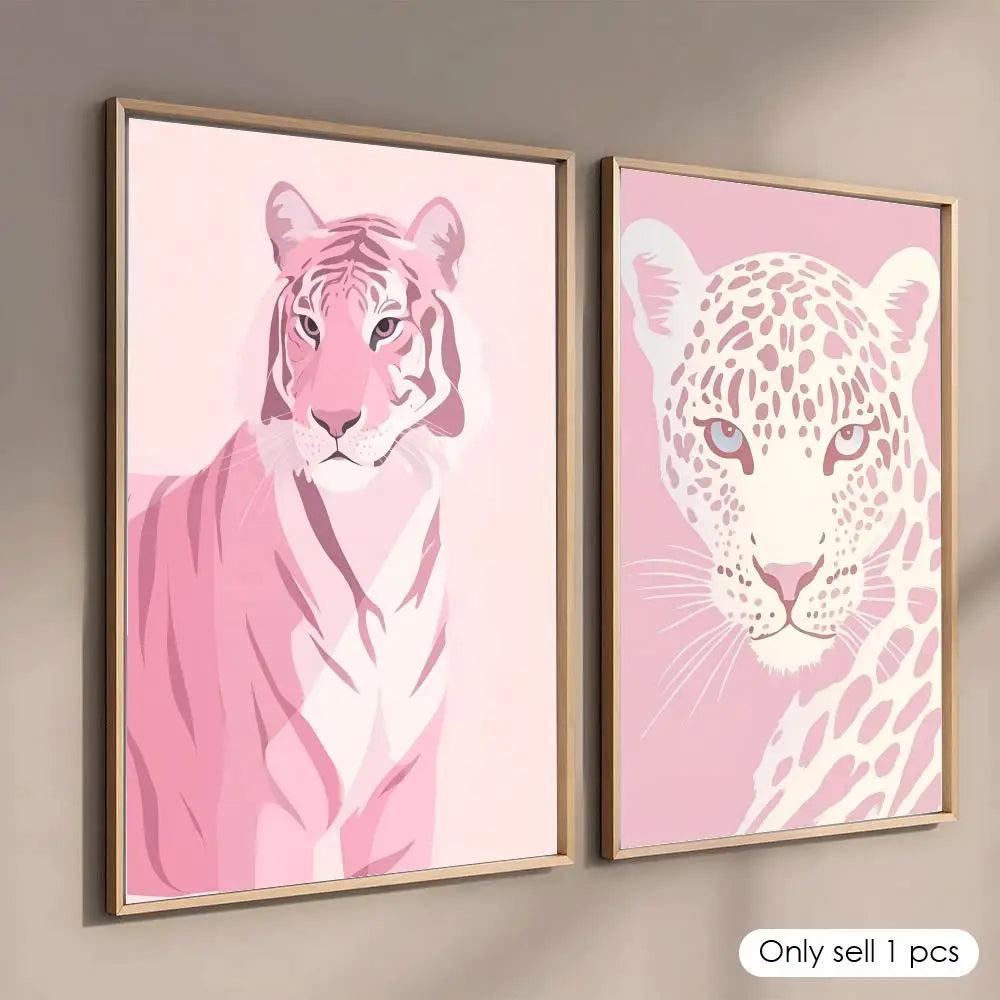 Pink Pattern Minimalist Wall Art Poster Sticker | Home Decor