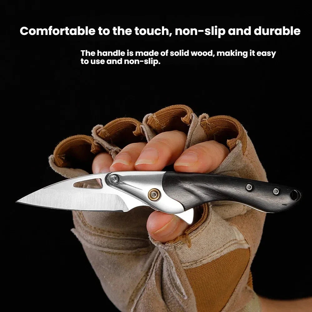 Folding Fruit Knife – Black Walnut & 7Cr17 Stainless Steel