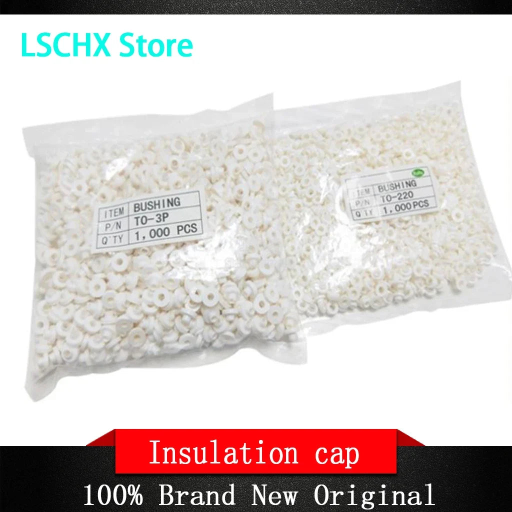 1000pcs TO-220 TO-3P Silicone Heat Sink Insulator Gasket & Cap