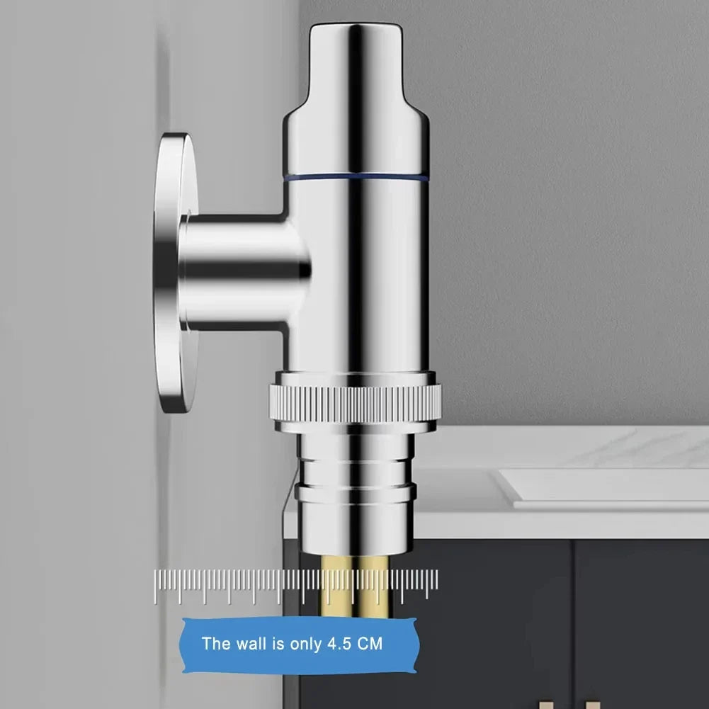 G1/2 Wall-Mount Brass Angle Valve – Washing Machine Water Shut-Off