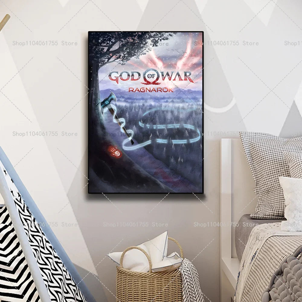 God of War Ragnarok Wall Poster | Self-Adhesive Waterproof Sticker