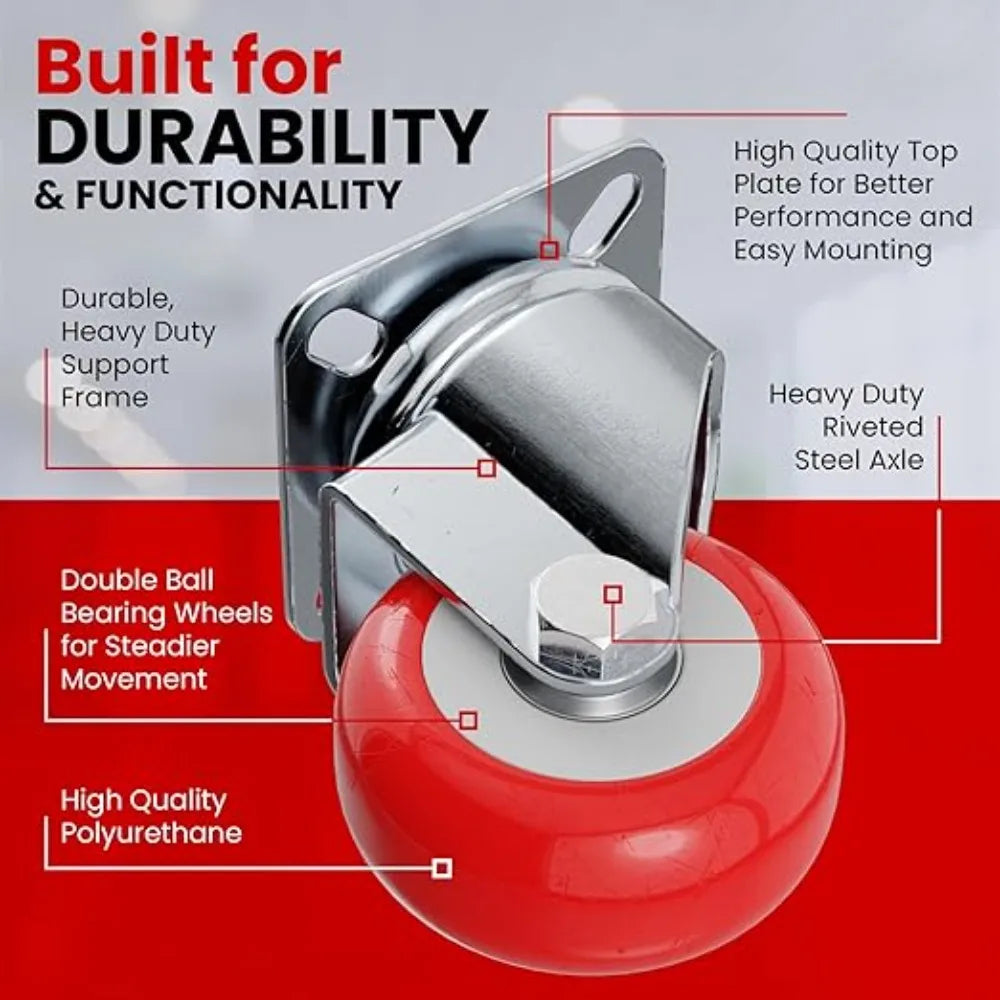 PVC Swivel Caster Wheels 1–2 Inch | Furniture & Trolley Rollers