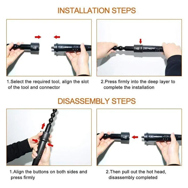 6-in-1 Interchangeable Ceramic Hair Curling Iron Set + Glove