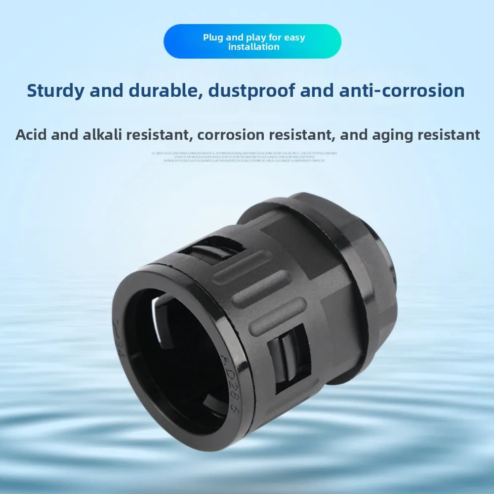 10-Pack Nylon Corrugated Tube Connectors | Conduit Glands AD13–AD34