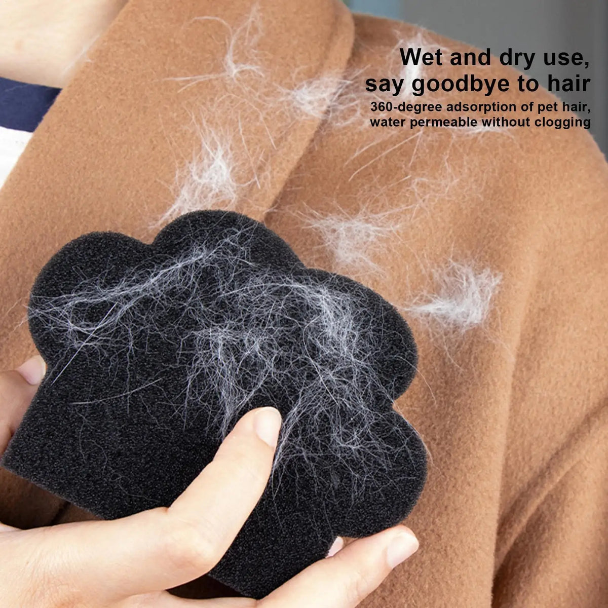 Washer Lint Catcher Pet Hair Cat Paw Shape Fabric Shaver Sponge Drain