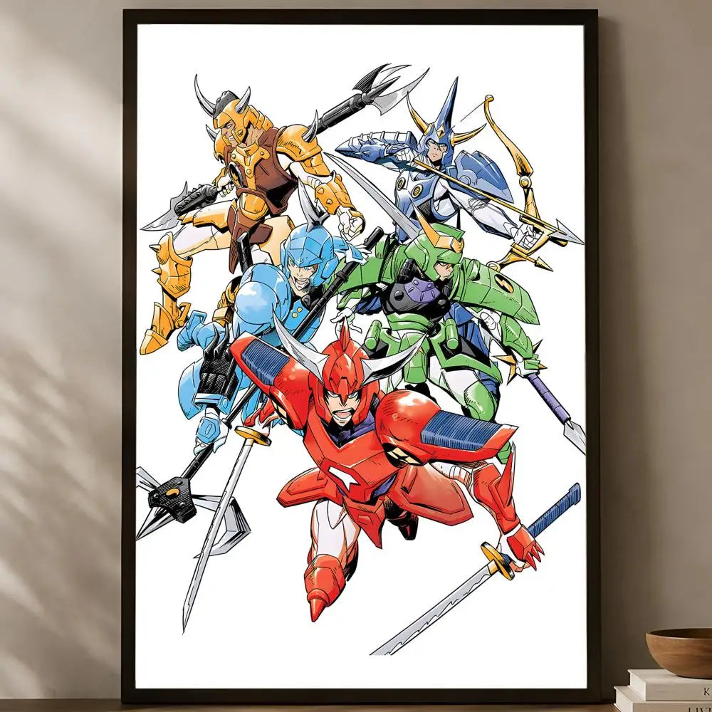 Ronin Warriors Anime PVC Wall Poster – Self-Stick HD Art Decor