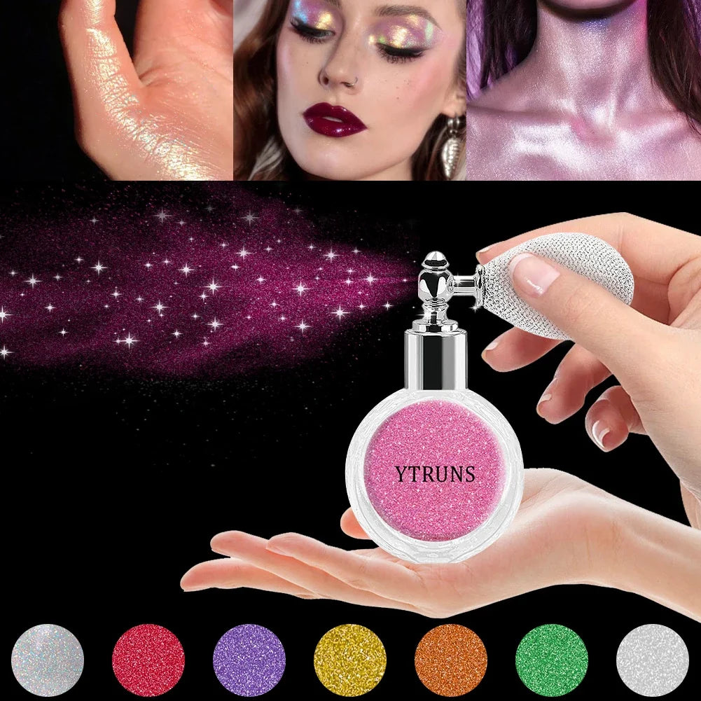 Star Glitter Spray Body Highlighter | 3D Fine Glitter Powder