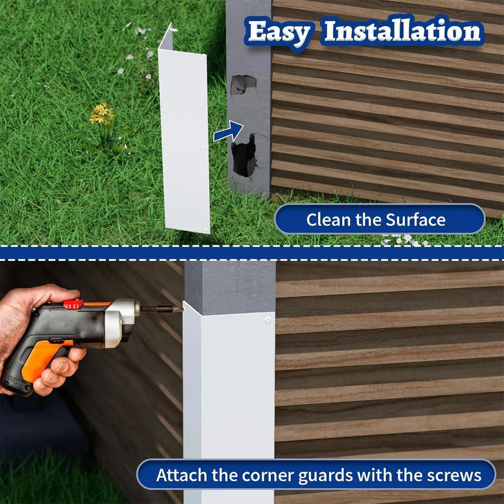 Aluminum Siding Corner Guards 2-Pack | 90° Wall Protector