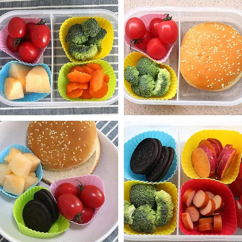 Silicone Bento Lunch Box Dividers 12/24 Pcs – Kids Cups