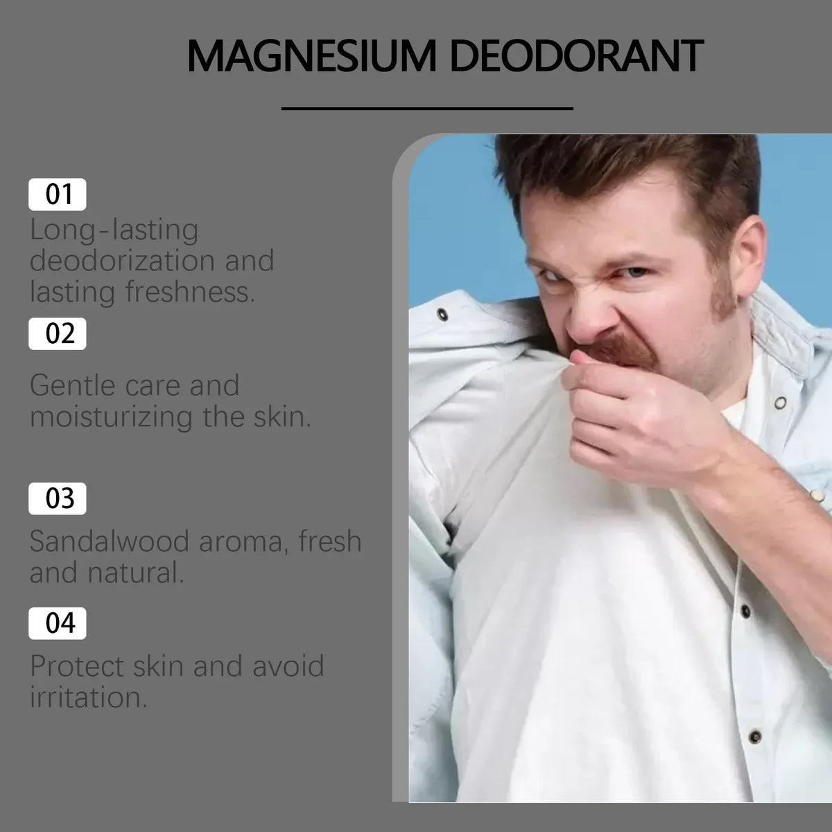 OceAura Sandalwood Deodorant Stick | Aluminum Free, 40g