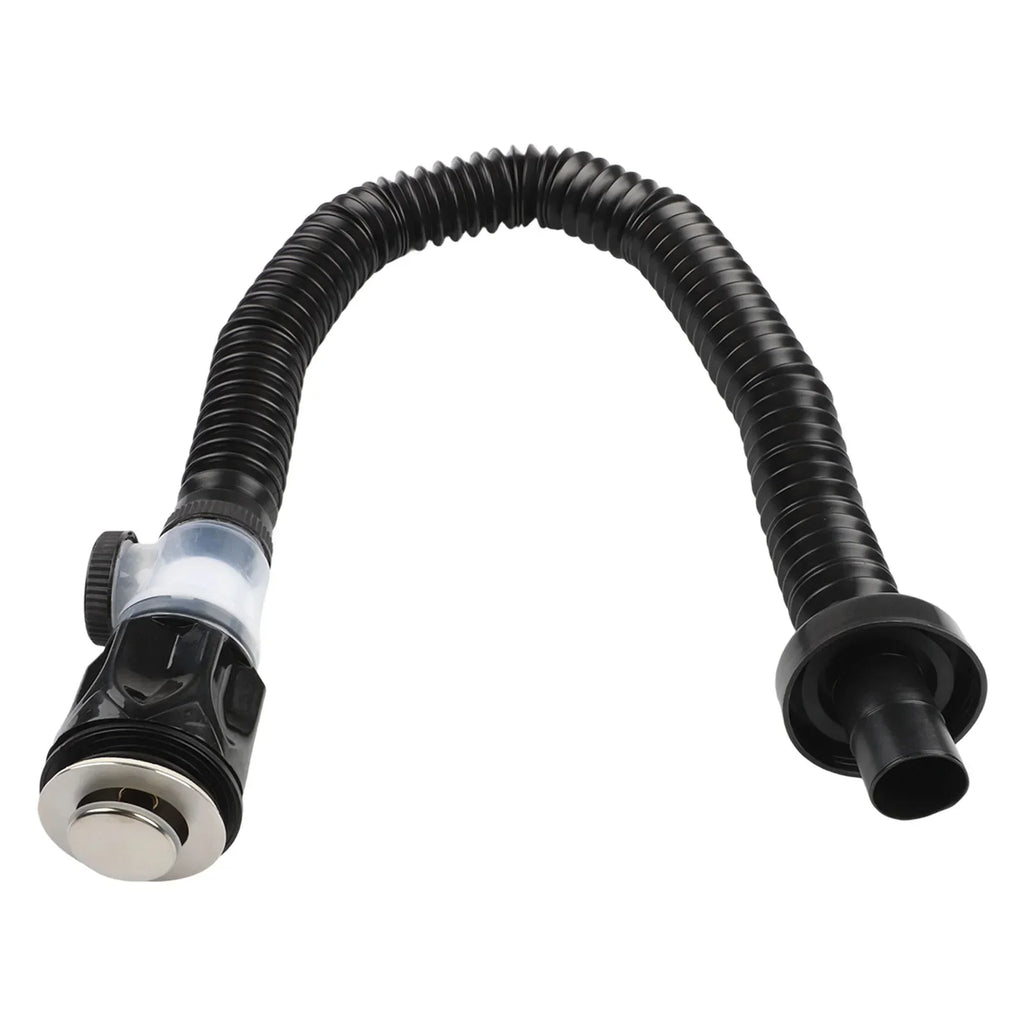 Black Press-Type Bathroom Sink Drain | Tool-Free Install