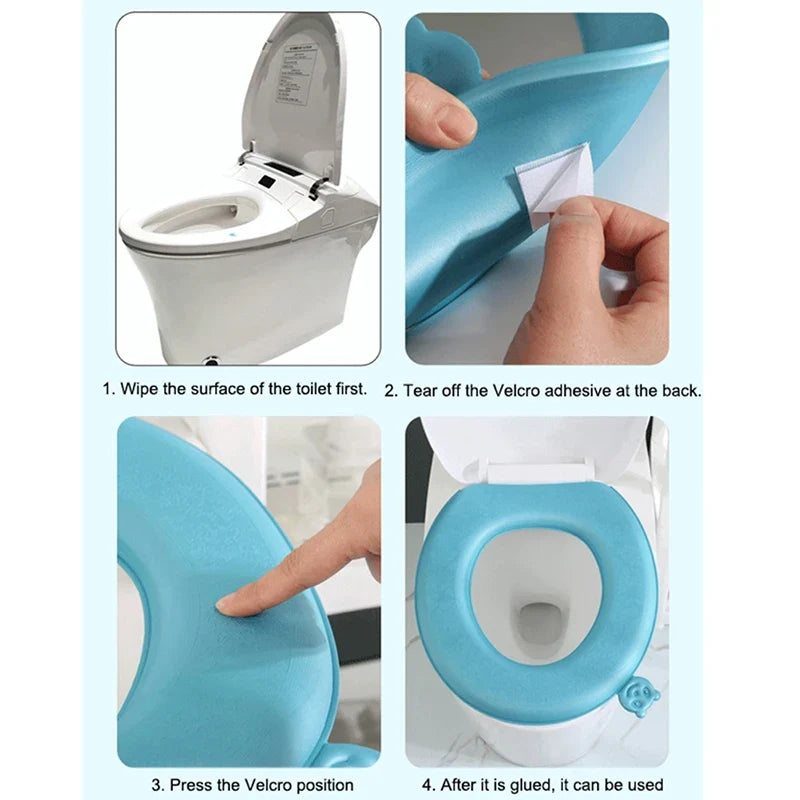 EVA Waterproof Toilet Seat Cover – Thickened Cushion, 4 Colors