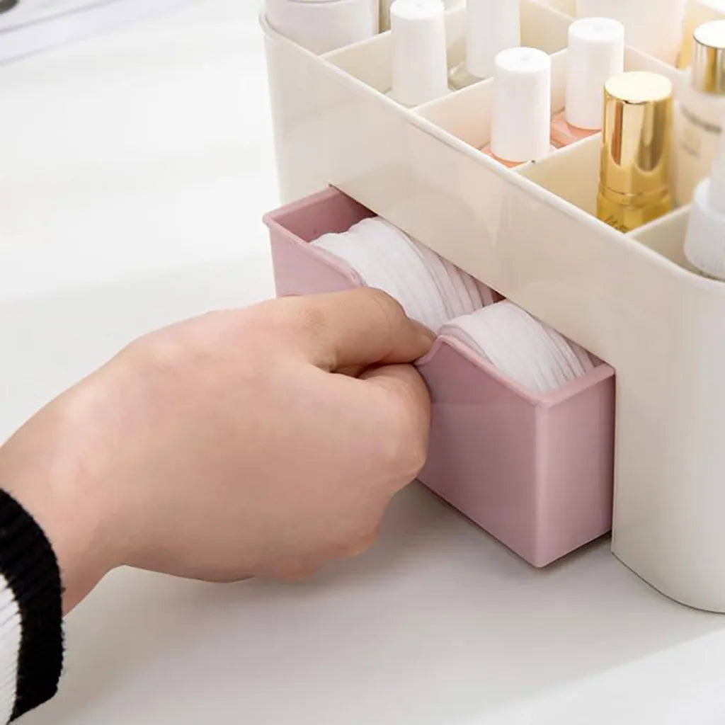 Double Layer Makeup & Jewelry Organizer with Drawers
