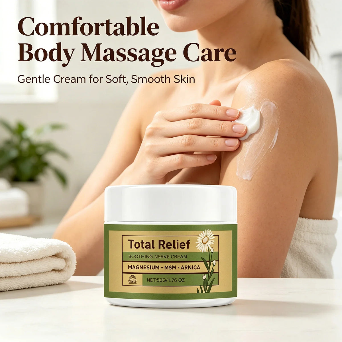 Magnesium Body Cream with MSM & Arnica – 50g Daily Moisturizer