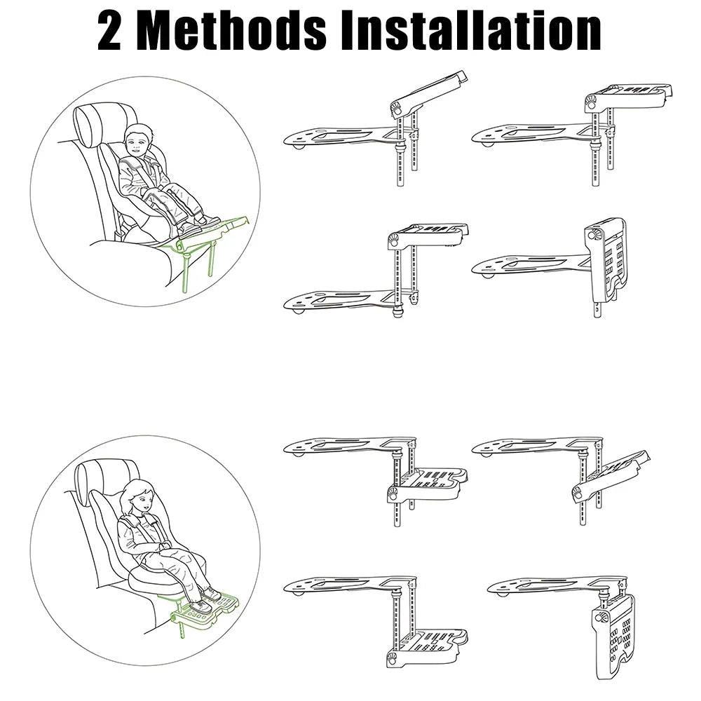 Foldable Baby Car Seat Footrest – Universal Child Foot Pedal