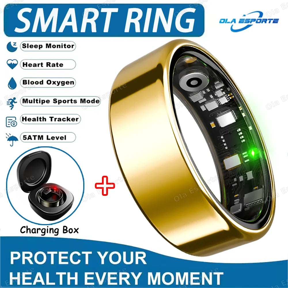 Smart Ring Heart Rate & Blood Oxygen Monitor | Waterproof