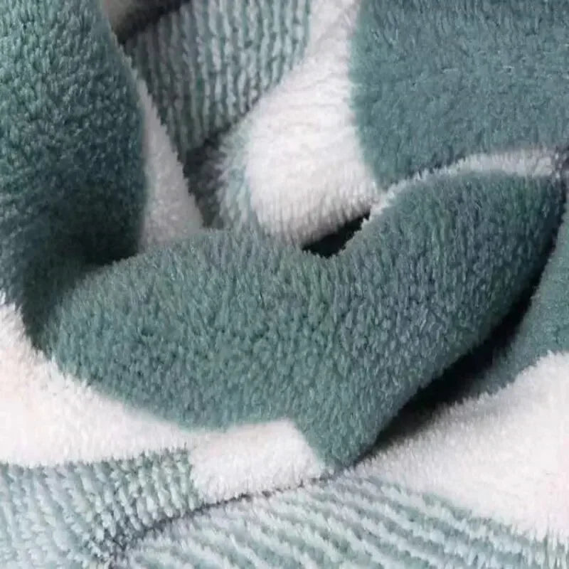 Striped Microfiber Towel Set – Quick-Dry Bath & Face Towels