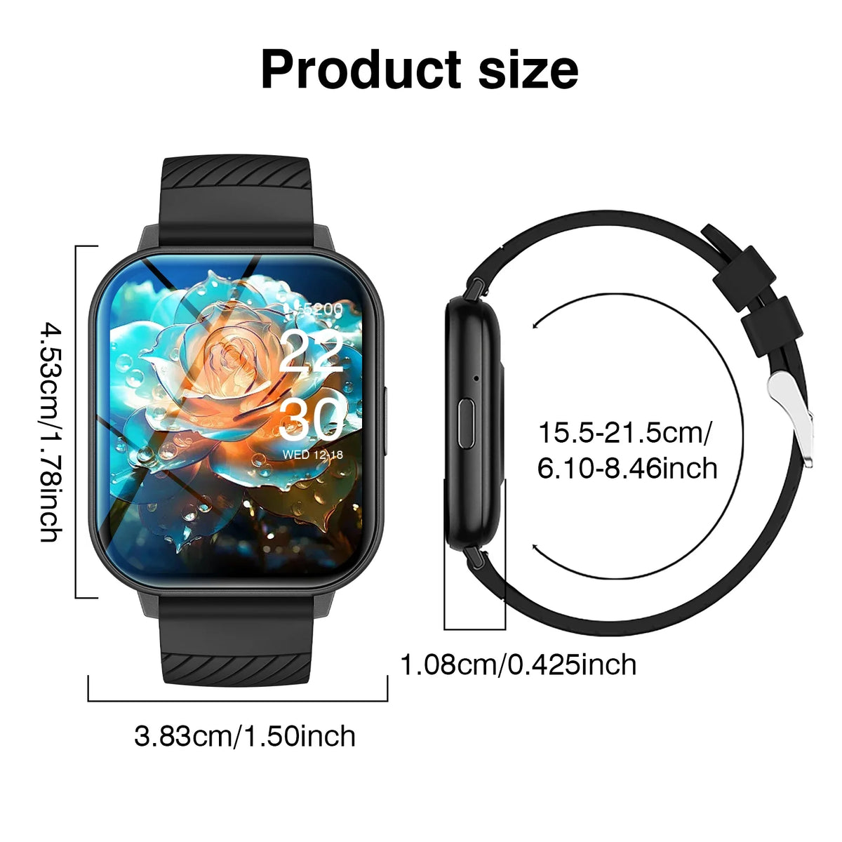LOMAXFR Smart Watch 1.83" HD | Wireless Call & Sports Modes