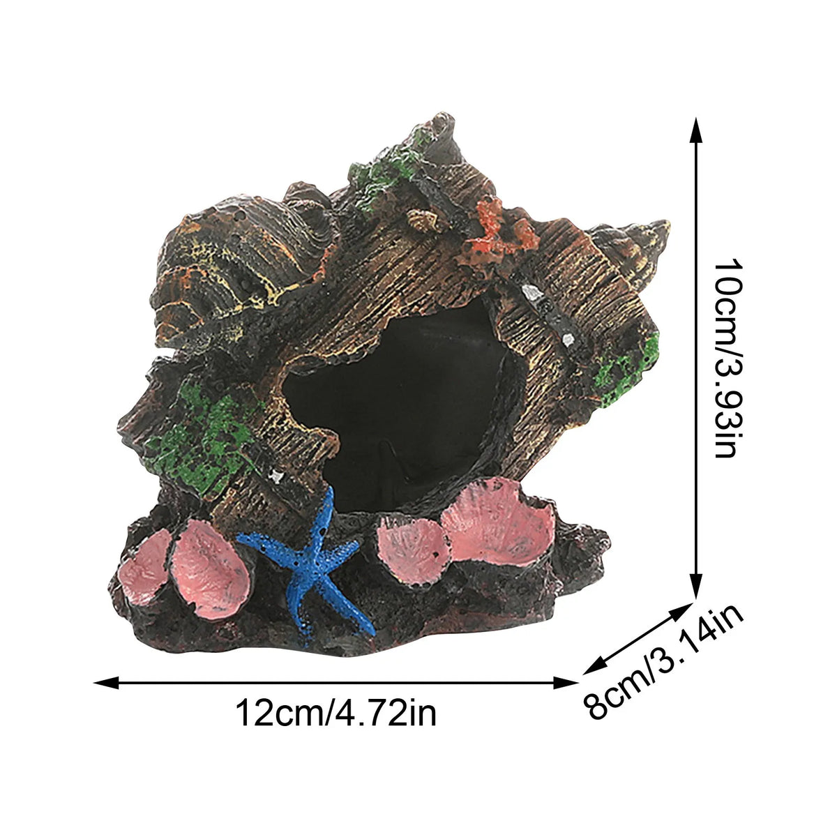 Aquarium Barrel Cave Resin Ornament | Fish Tank Décor