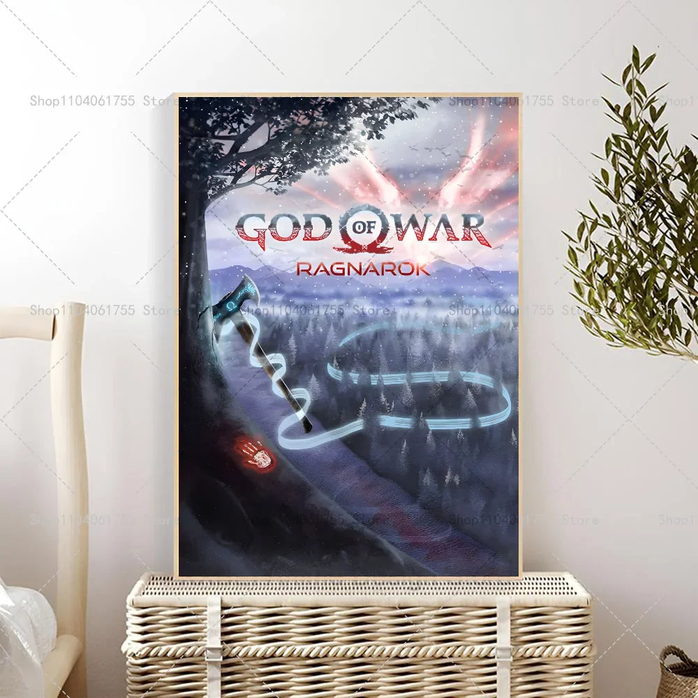 God of War Ragnarok Wall Poster | Self-Adhesive Waterproof Sticker