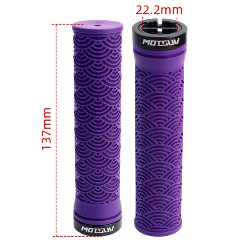 MTB Lock-On Handlebar Grips – Ergonomic Non-Slip Rubber Pair