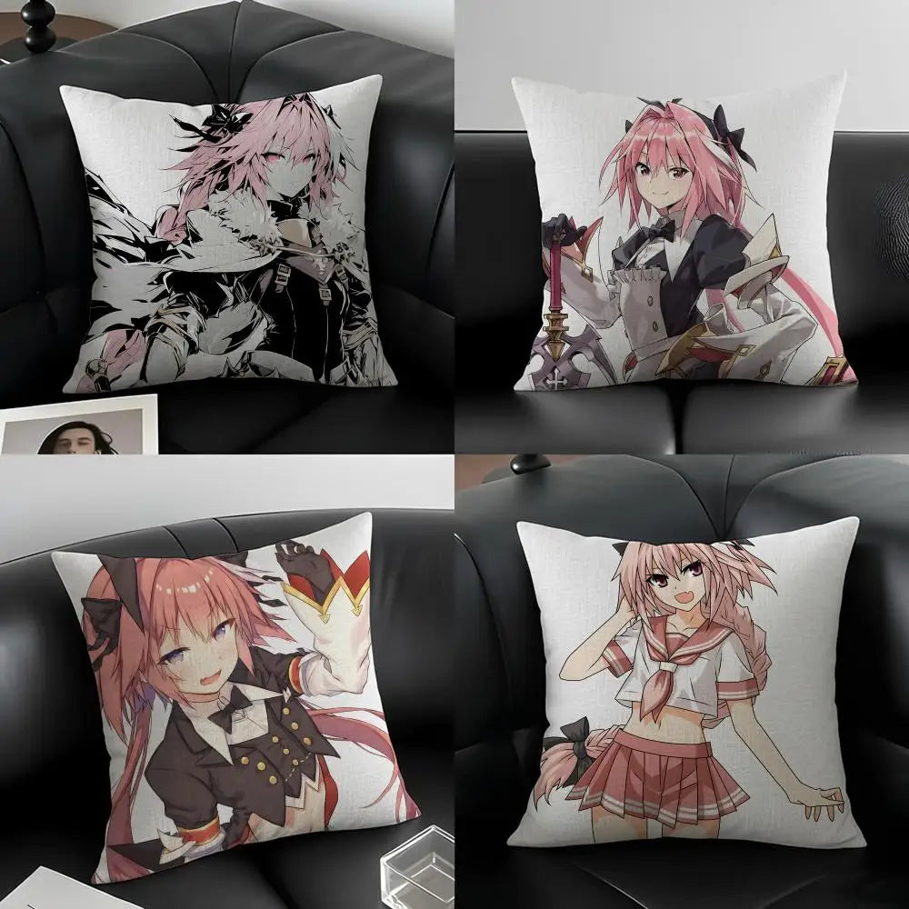 Astolfo Anime Linen Cushion Cover | Sofa & Bedroom Decor