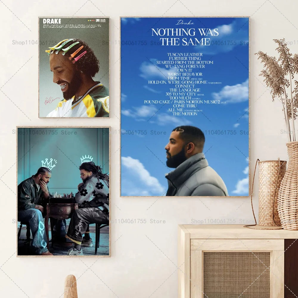 Drake Rapper Wall Poster – Self-Adhesive Waterproof Art Sticker