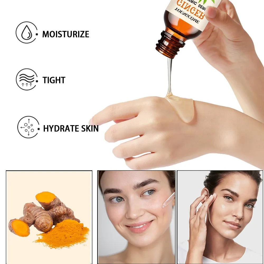 Turmeric Freckle Whitening Serum Anti-oxidant Nourishing Moisturizing
