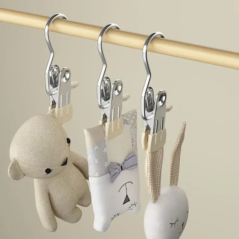 Stainless Steel Anti-Slip Clothes Hangers & Sock Clips