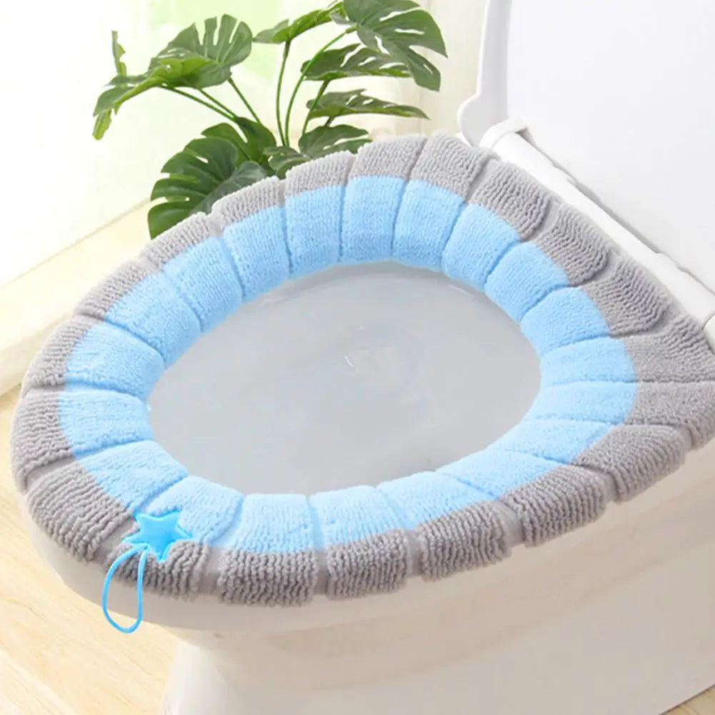 Thick Velvet Toilet Seat Cushion Cover – Universal Fit