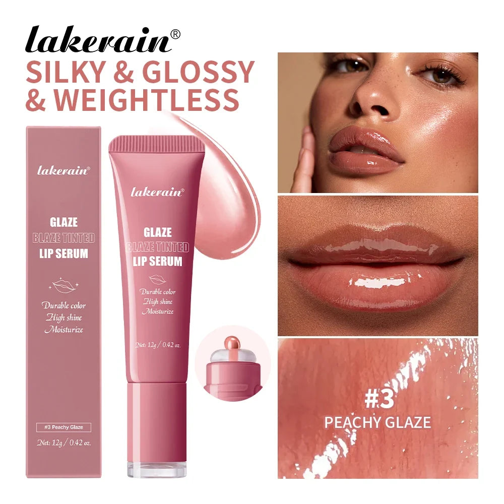 Lakerain Tinted Lip Serum Gloss – Glossy, Plump & Moisturizing