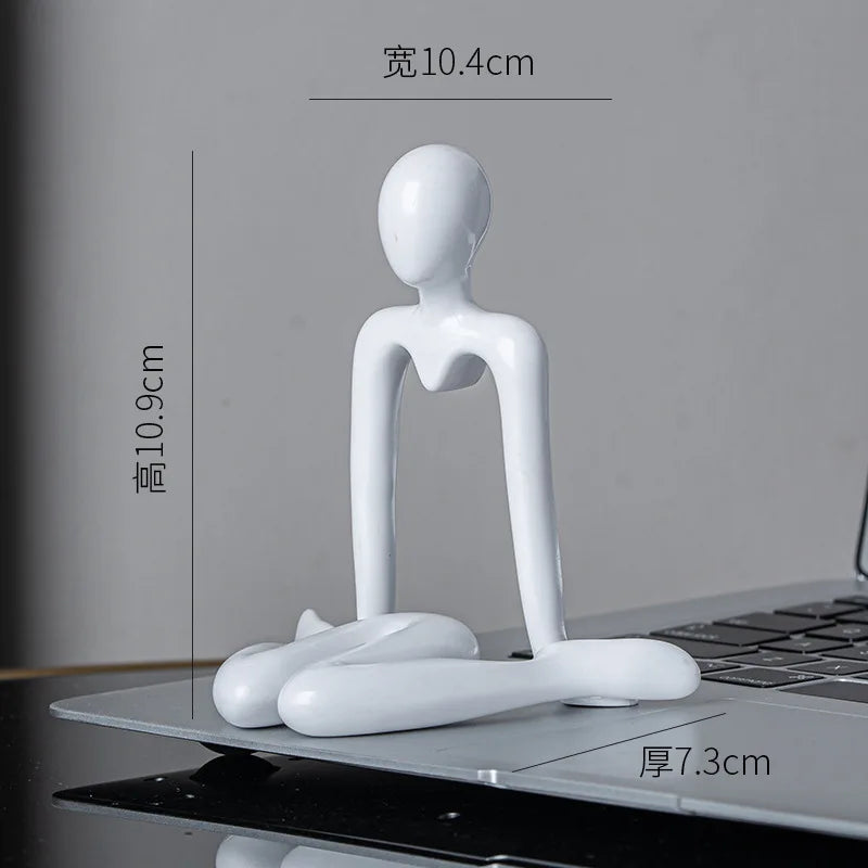 Abstract Figure Thinkers Plastic Crafts Cute Little Ornaments Room