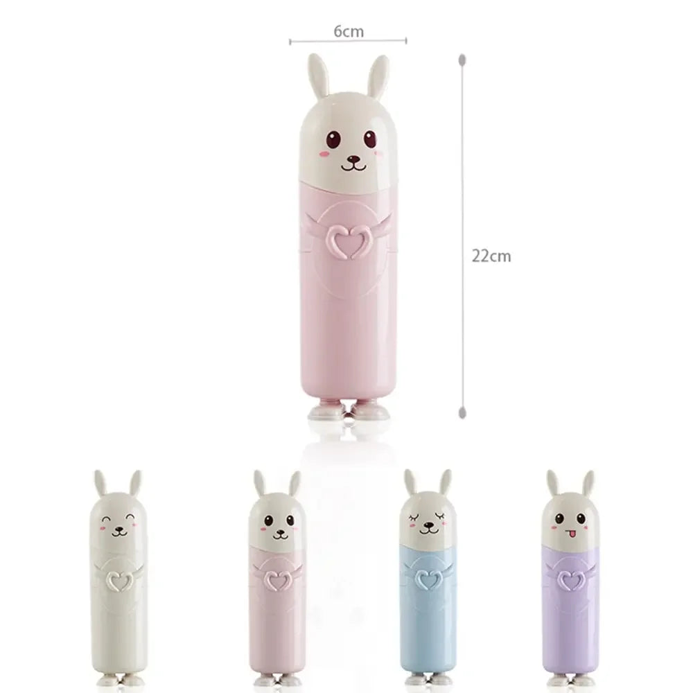 Portable Travel Toothbrush Case & Toothpaste Holder – Rabbit