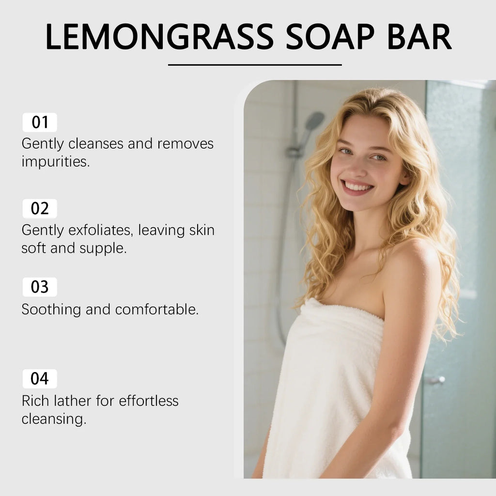 OceAura Lemongrass Exfoliating Soap – Herbal Daily Bath Bar