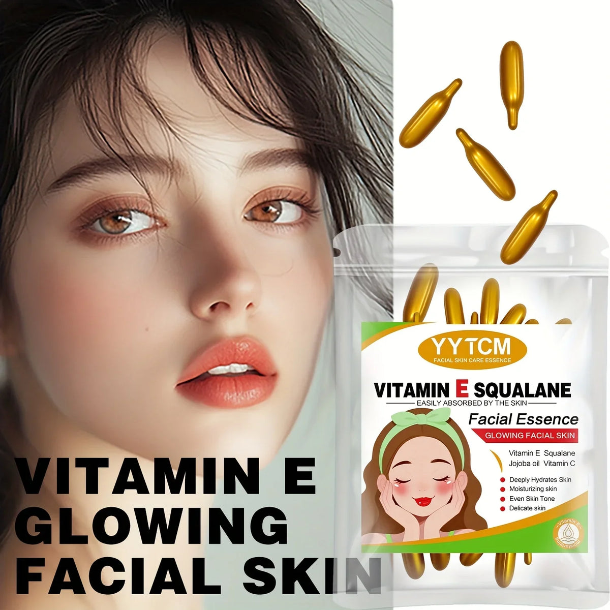 Vitamin E Moisturizing Capsule Essence – Brightening Skin Serum