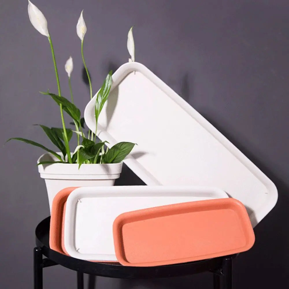 Plastic Rectangle Tray Plant Saucer Drip Trays Saucers Indoor Outdoor