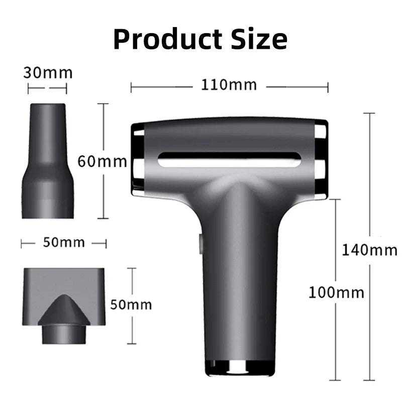 PDQ Wireless USB Hair Dryer – 4-Speed Cordless Multifunctional