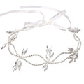 Bridal Rhinestone Hair Band – Elegant White Wedding Headpiece
