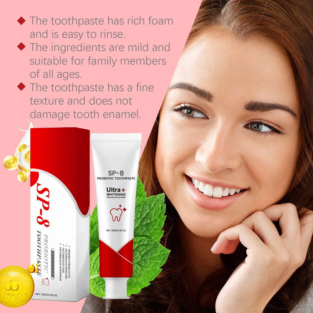 Probiotic Whitening Toothpaste – Fresh Breath & Plaque Control