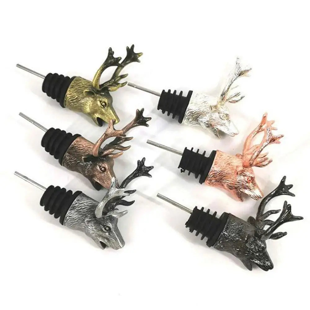 Deer Elk Lion Bull Head Wine Pourer Bottle Stoppers Bar Tools Wedding