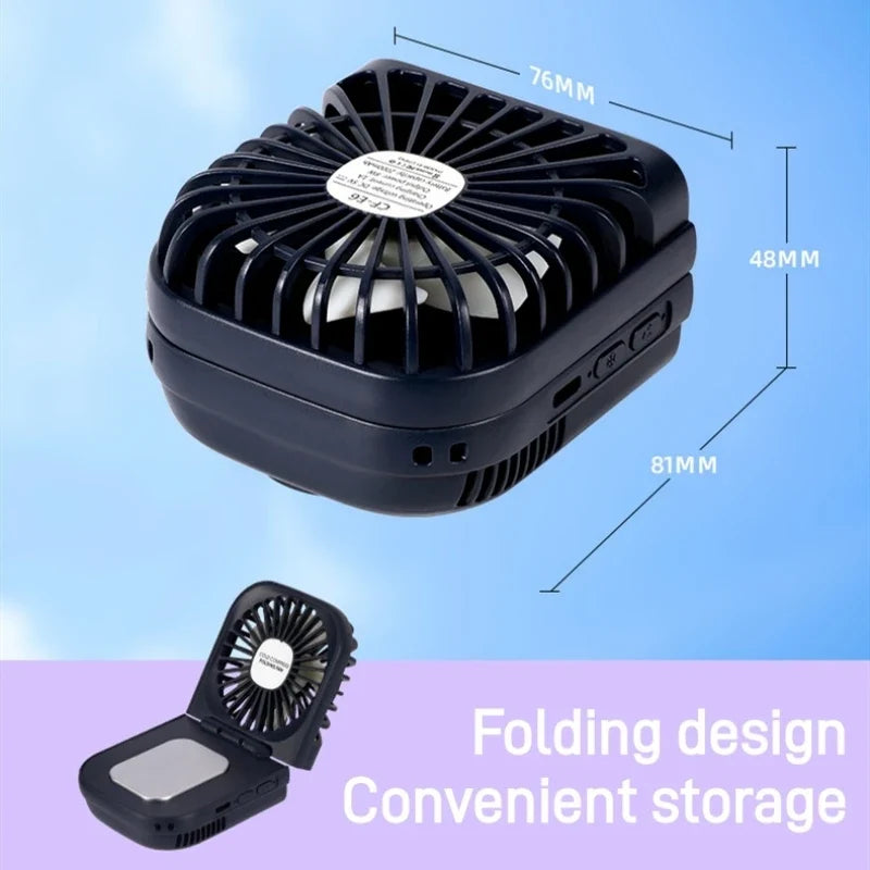URGGU Portable Handheld Fan USB Rechargeable 2000mAh Folding