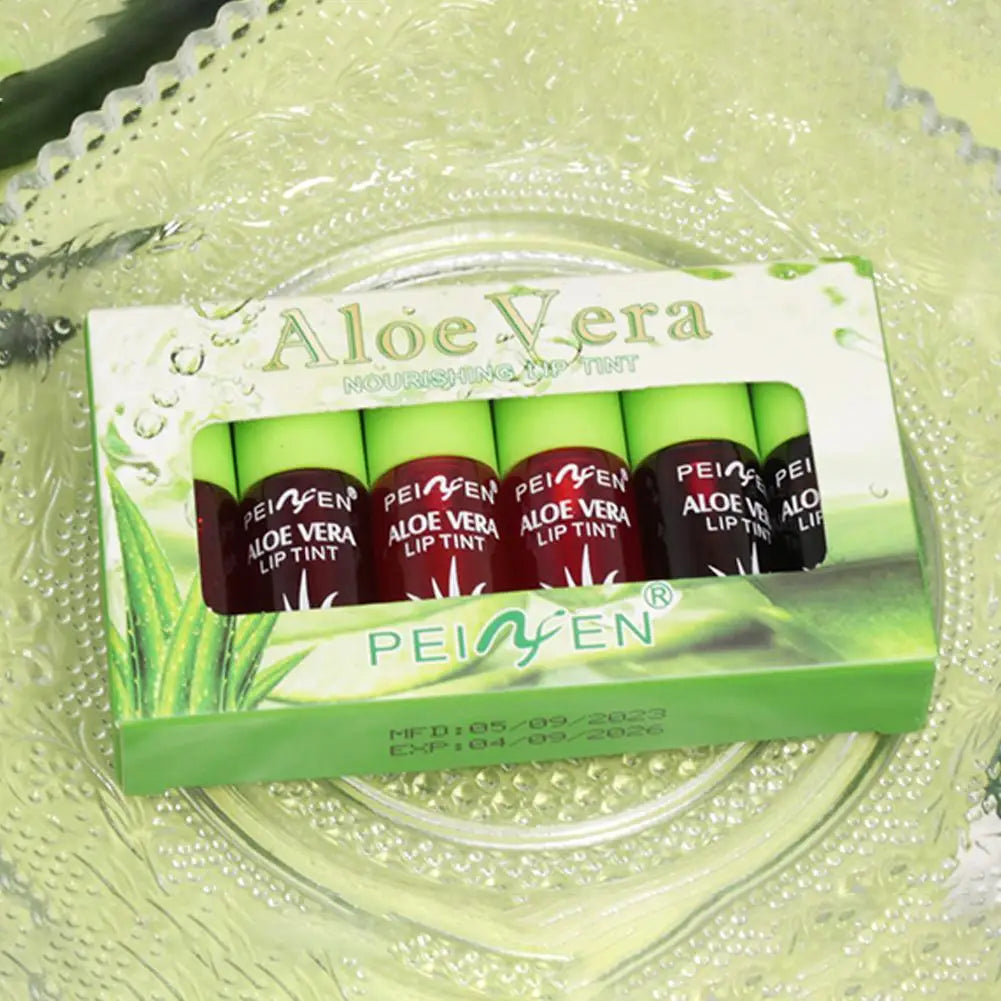 Eelhoe 6-Color Aloe Vera Lip Tint Set – Lip & Cheek Stain