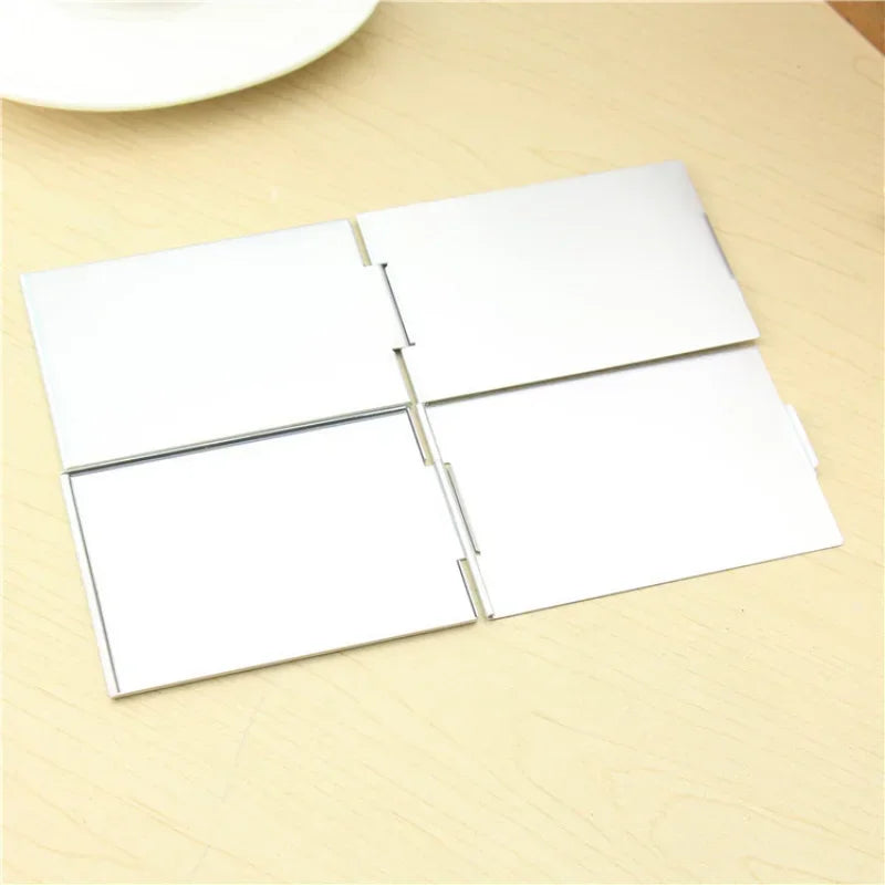 Mini Foldable Pocket Vanity Mirror | Compact Aluminum Makeup Mirror