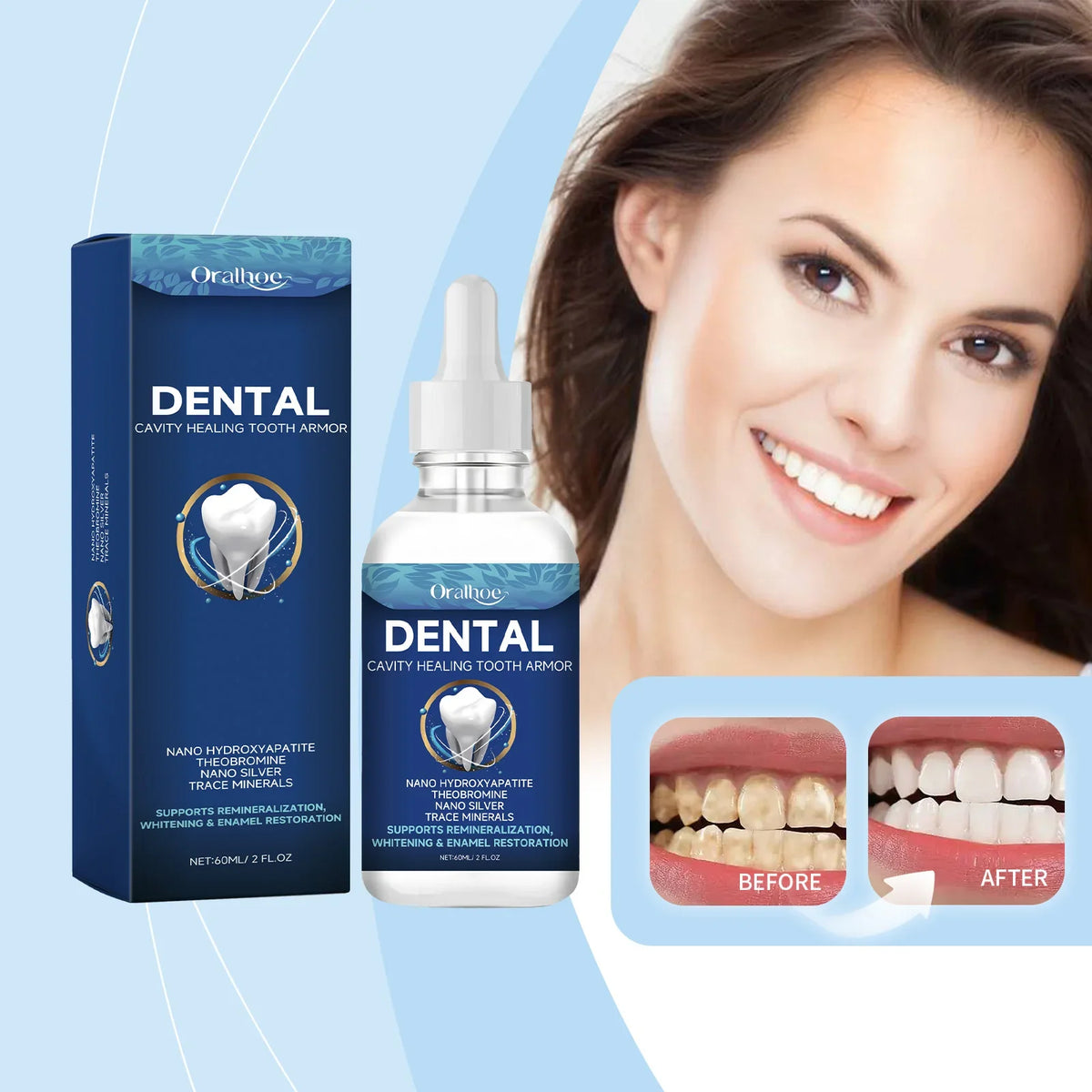 Teeth Brightening Oral Serum | Stain Removal & Gum Care 60ml