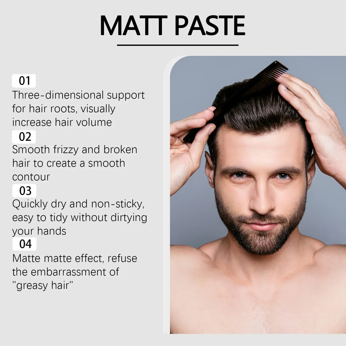 East Moon Matte Hair Styling Cream | Anti-Frizz Volume Paste