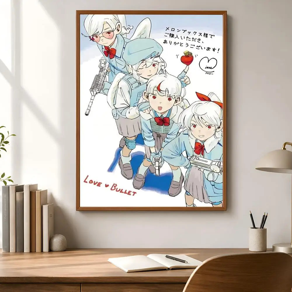 Anime L-Love Bullet Waterproof PVC Wall Poster – Peel & Stick HD