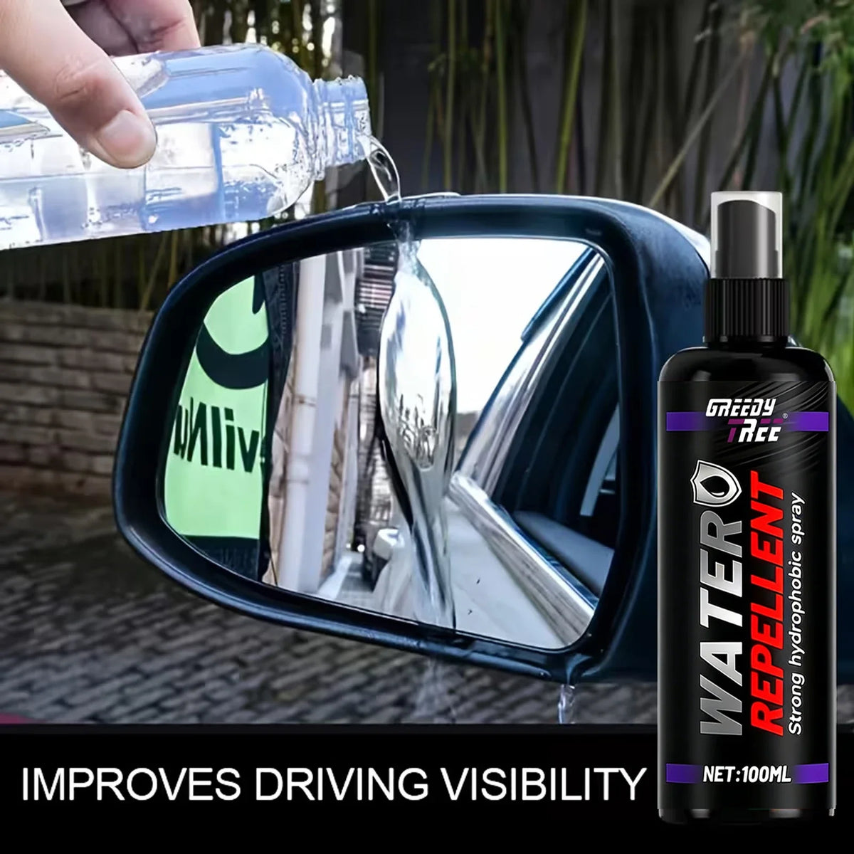 Hydrophobic Rain Repellent Spray – Car Glass & Mirrors 100ml