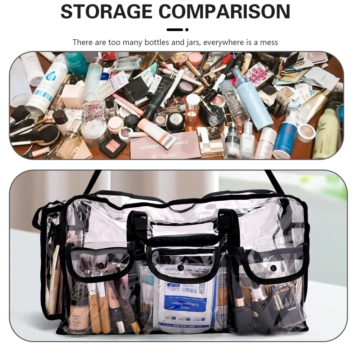 Transparent Waterproof Salon Backpack | Hairdressing Storage Bag