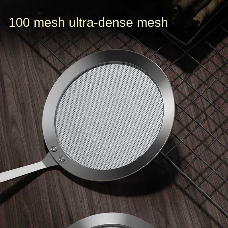 Stainless Steel Fat Skimmer Spoon – Fine Mesh Food Strainer